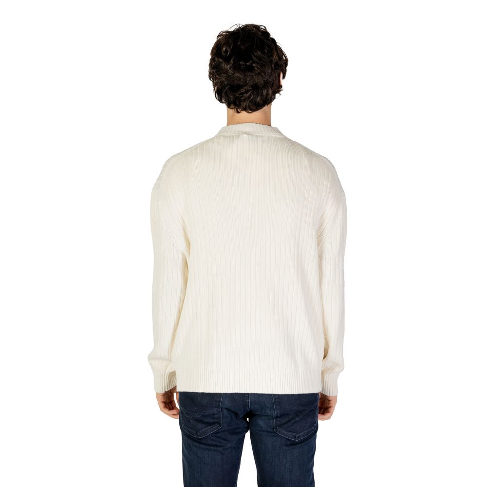 Calvin Klein Jeans Cream Cotton Sweatshirt