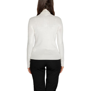 Guess White Viscose Turtleneck