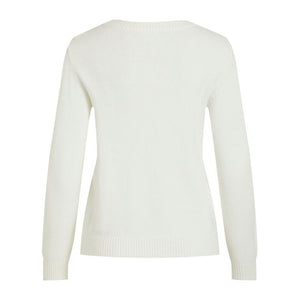 Vila Clothes White Viscose Sweatshirt