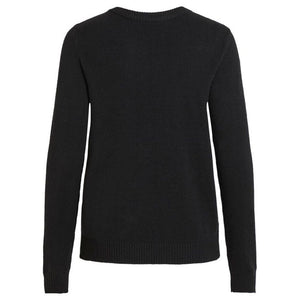 Vila Clothes Black Viscose Sweatshirt