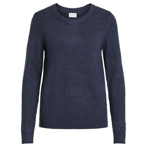 Vila Clothes Blue Viscose Sweatshirt