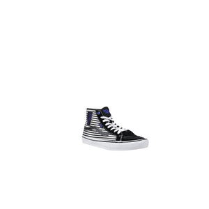 Vans Black And White Leather High Top Sneakers