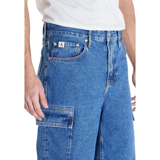 Calvin Klein Jeans Blue Cotton Bermuda Shorts