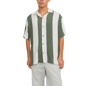 Jack Jones Green Viscose Shortsleeve Shirt