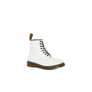 Dr. Martens White Leather Lace-Up Boots