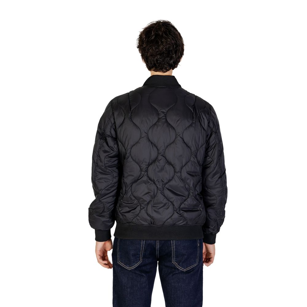 Gianni Lupo Black Polyamide Bomber