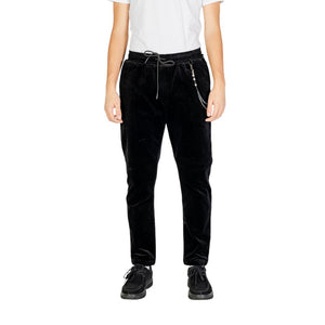 Gianni Lupo Black Cotton Casual Pants