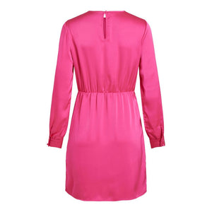 Vila Clothes Pink Polyester Short Dress