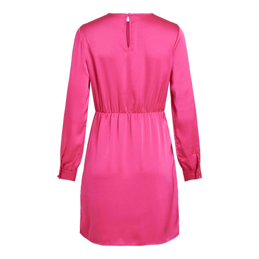 Vila Clothes Pink Polyester Short Dress