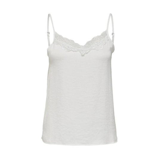 Jacqueline De Yong White Polyester Tank Tops