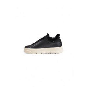 Crime London Black Leather Chunky Sneakers