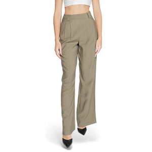 Morgan De Toi Green Cotton Casual Pants