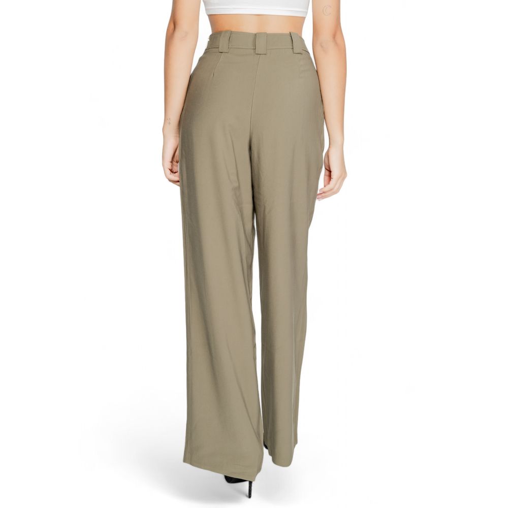 Morgan De Toi Green Cotton Casual Pants