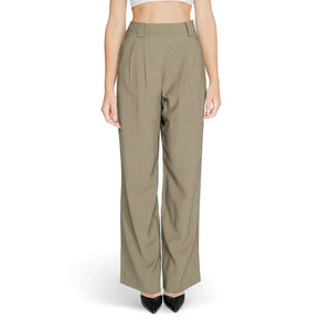 Morgan De Toi Green Cotton Casual Pants