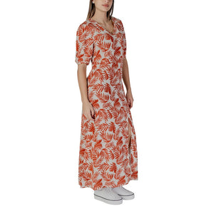 B.Young Red Viscose Long Dress