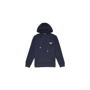 Emporio Armani Underwear Blue Cotton Hoodie