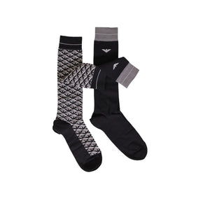 Emporio Armani Underwear Gray Cotton Socks
