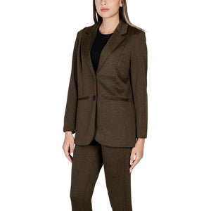ICHI Green Polyester Blazer