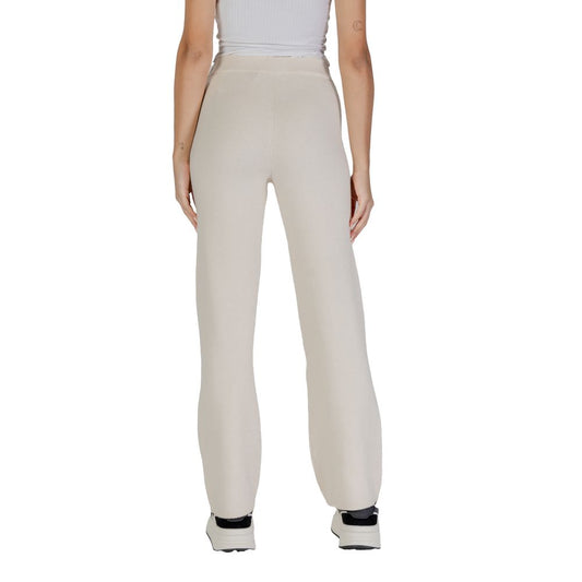 Vero Moda Cream Viscose Casual Pants