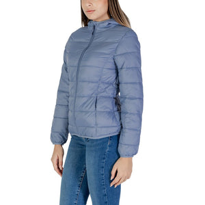 B.Young Blue Nylon Coat