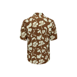Only & Sons Brown Viscose Shortsleeve Shirt