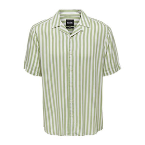 Only & Sons Green Viscose Shortsleeve Shirt