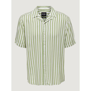 Only & Sons Green Viscose Shortsleeve Shirt