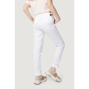 Blauer White Cotton Casual Pants
