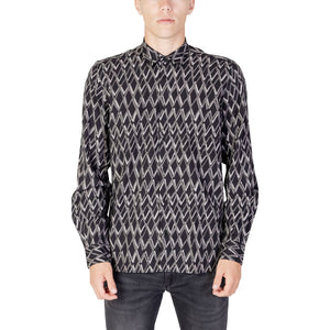 Antony Morato Black Cotton Pattern Shirt