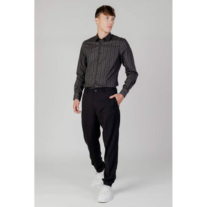 Antony Morato Gray Cotton Pattern Shirt