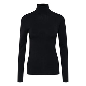 ICHI Black Viscose Turtleneck