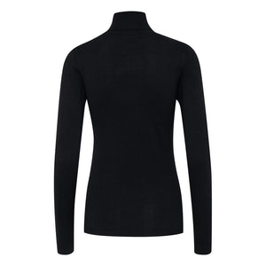ICHI Black Viscose Turtleneck
