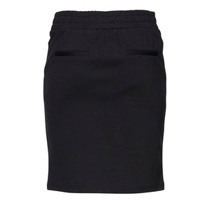 ICHI Black Polyester Mini Skirt