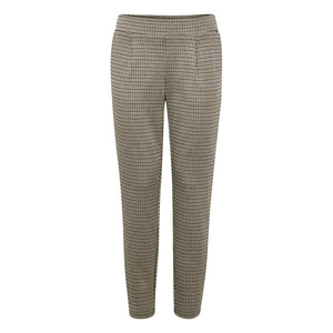 ICHI Beige Polyester Casual Pants