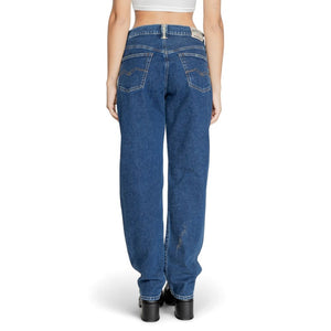 Replay Blue Cotton Mom Jeans
