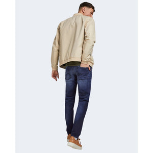 Jack Jones Blue Cotton Relaxed Fit Jeans