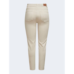 Only Beige Cotton Mom Jeans