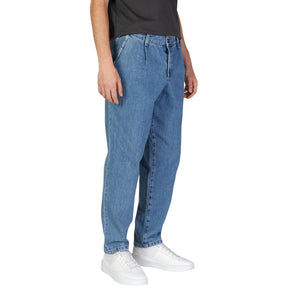 Jack Jones Blue Cotton Relaxed Fit Jeans