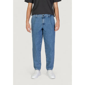 Jack Jones Blue Cotton Relaxed Fit Jeans