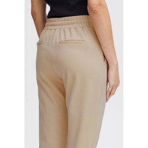 ICHI Beige Polyester Pants