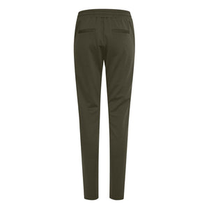 ICHI Green Polyester Casual Pants