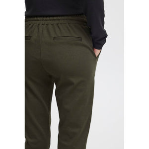 ICHI Green Polyester Casual Pants