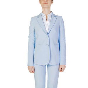 Sandro Ferrone Blue Polyester Blazer