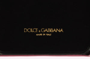 Dolce & Gabbana Pink Leather Heart Phone Cover