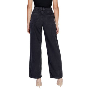 Jacqueline De Yong Black Cotton Relaxed Fit Jeans