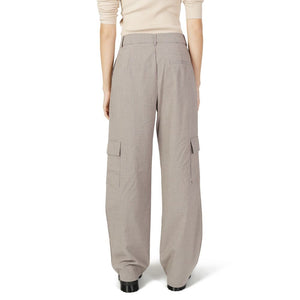 Only Beige Polyester Cargo Pants