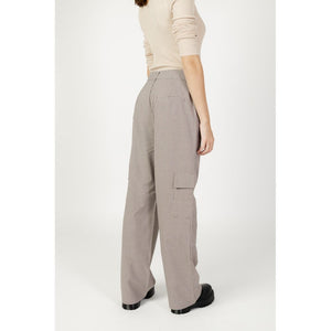 Only Beige Polyester Cargo Pants