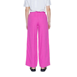 Only Pink Linen Casual Pants