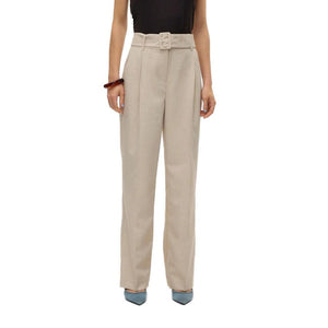Vero Moda Gray Polyester Casual Pants
