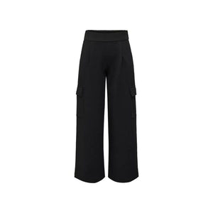 Jacqueline De Yong Black Polyester Casual Pants